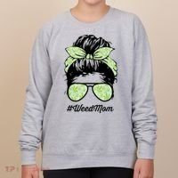 Womens Weed Mom Life With Leopard Mom Marijuana Weed Lover Women's Sweatshirt thumb 0