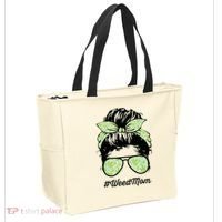 Womens Weed Mom Life With Leopard Mom Marijuana Weed Lover Tote Bag thumb 2