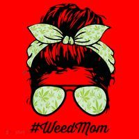 Womens Weed Mom Life With Leopard Mom Marijuana Weed Lover Santa Hat thumb 1