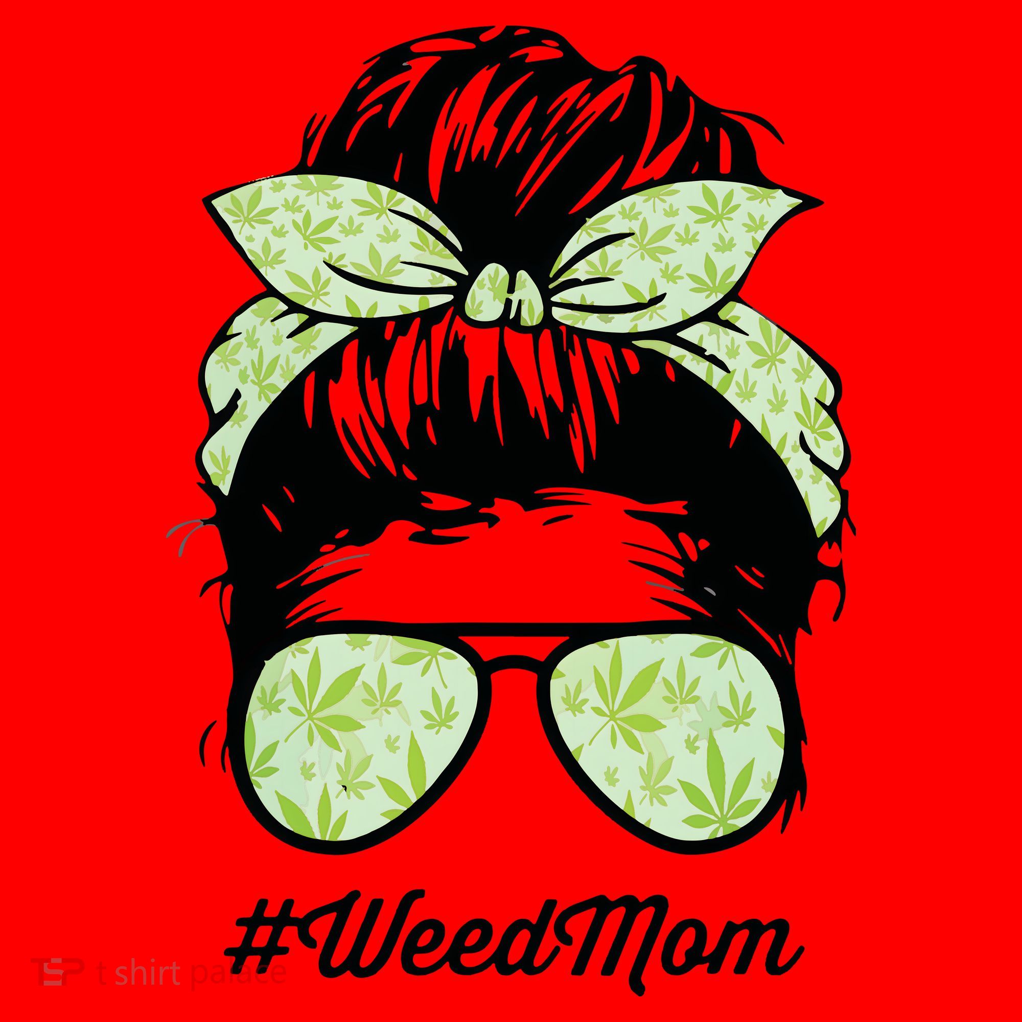 Womens Weed Mom Life With Leopard Mom Marijuana Weed Lover Santa Hat