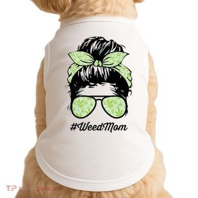 Womens Weed Mom Life With Leopard Mom Marijuana Weed Lover Doggie Tank