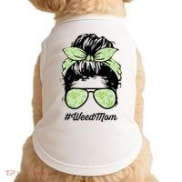 Womens Weed Mom Life With Leopard Mom Marijuana Weed Lover Doggie Tank thumb 0