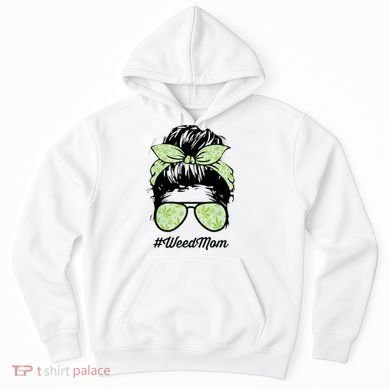Womens Weed Mom Life With Leopard Mom Marijuana Weed Lover Hoodie