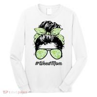 Womens Weed Mom Life With Leopard Mom Marijuana Weed Lover Long Sleeve Shirt thumb 0