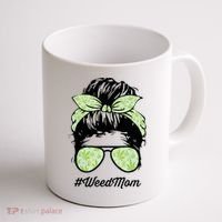 Womens Weed Mom Life With Leopard Mom Marijuana Weed Lover Coffee Mug thumb 1