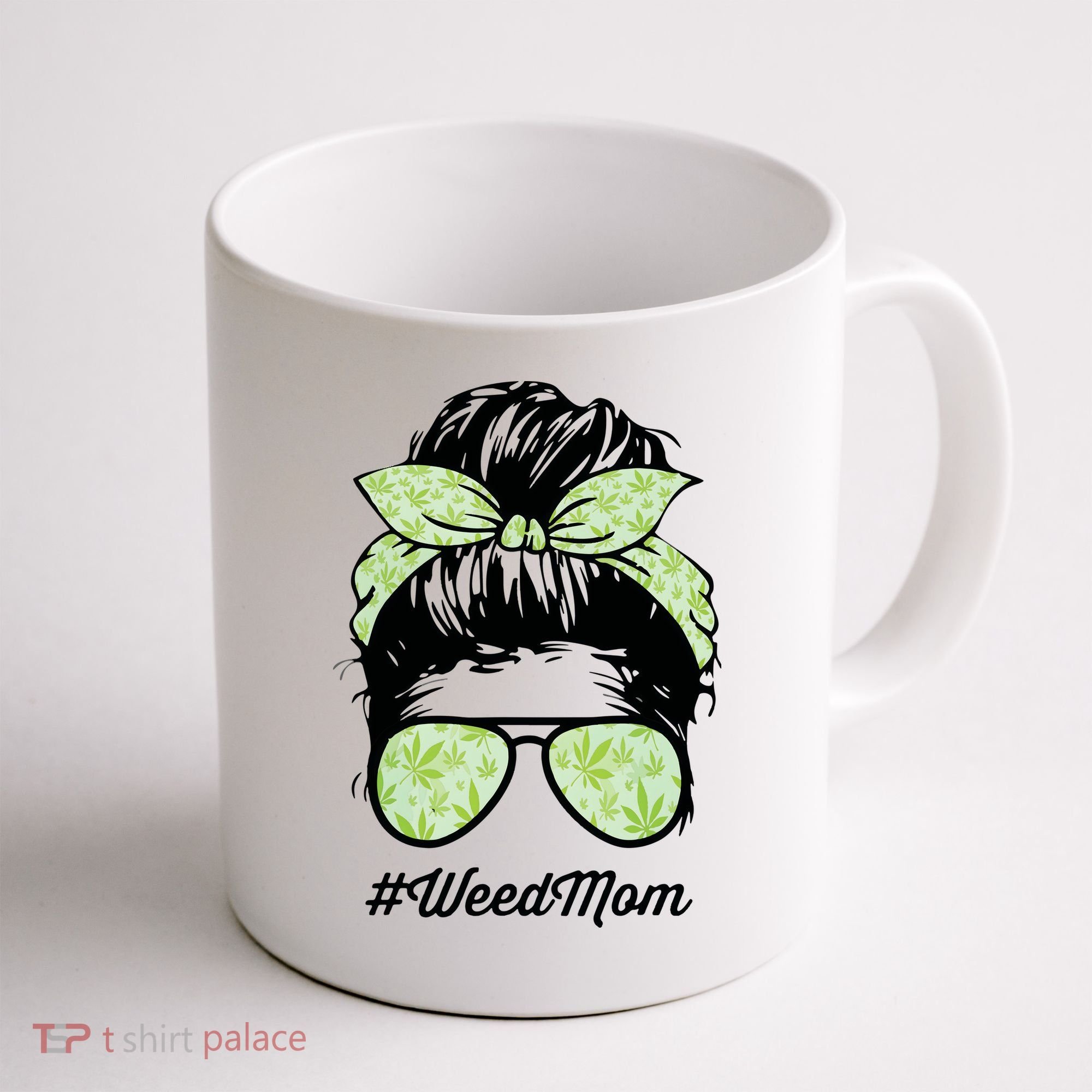 Womens Weed Mom Life With Leopard Mom Marijuana Weed Lover Coffee Mug