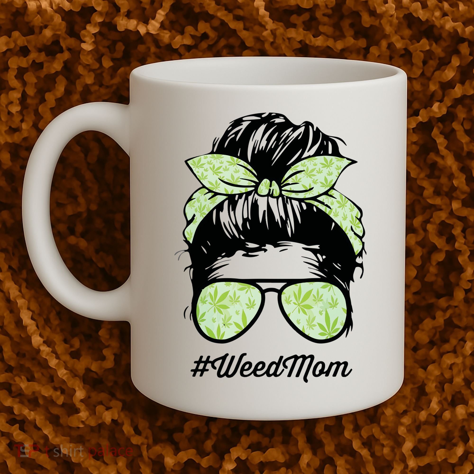 Womens Weed Mom Life With Leopard Mom Marijuana Weed Lover Coffee Mug