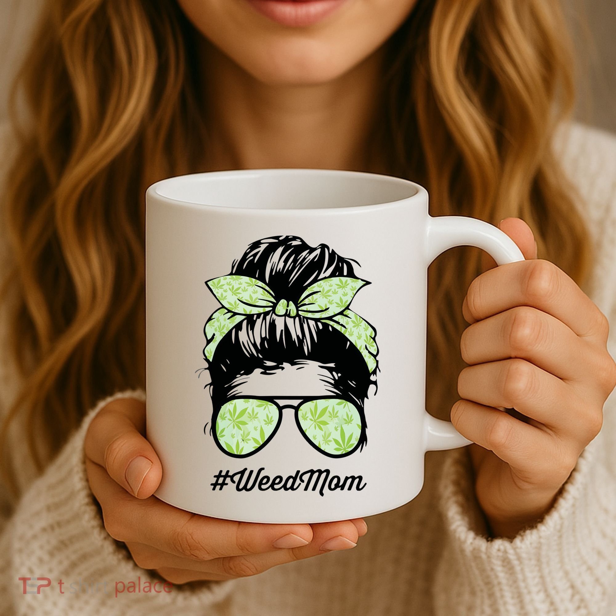 Womens Weed Mom Life With Leopard Mom Marijuana Weed Lover Coffee Mug
