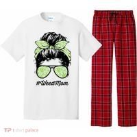 Womens Weed Mom Life With Leopard Mom Marijuana Weed Lover Pajama Set thumb 0