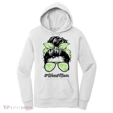 Womens Weed Mom Life With Leopard Mom Marijuana Weed Lover Women's Hoodie