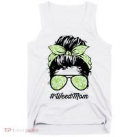 Womens Weed Mom Life With Leopard Mom Marijuana Weed Lover Tank Top thumb 0