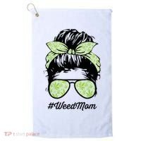 Womens Weed Mom Life With Leopard Mom Marijuana Weed Lover Golf Towel thumb 0
