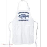 Women Want Me Fish Fear Me Apron thumb 0