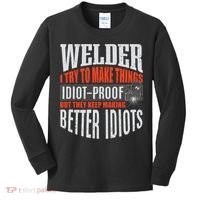 Welding Welder Metalworker Weld Funny Quote Gift Kids Long Sleeve Shirt thumb 0
