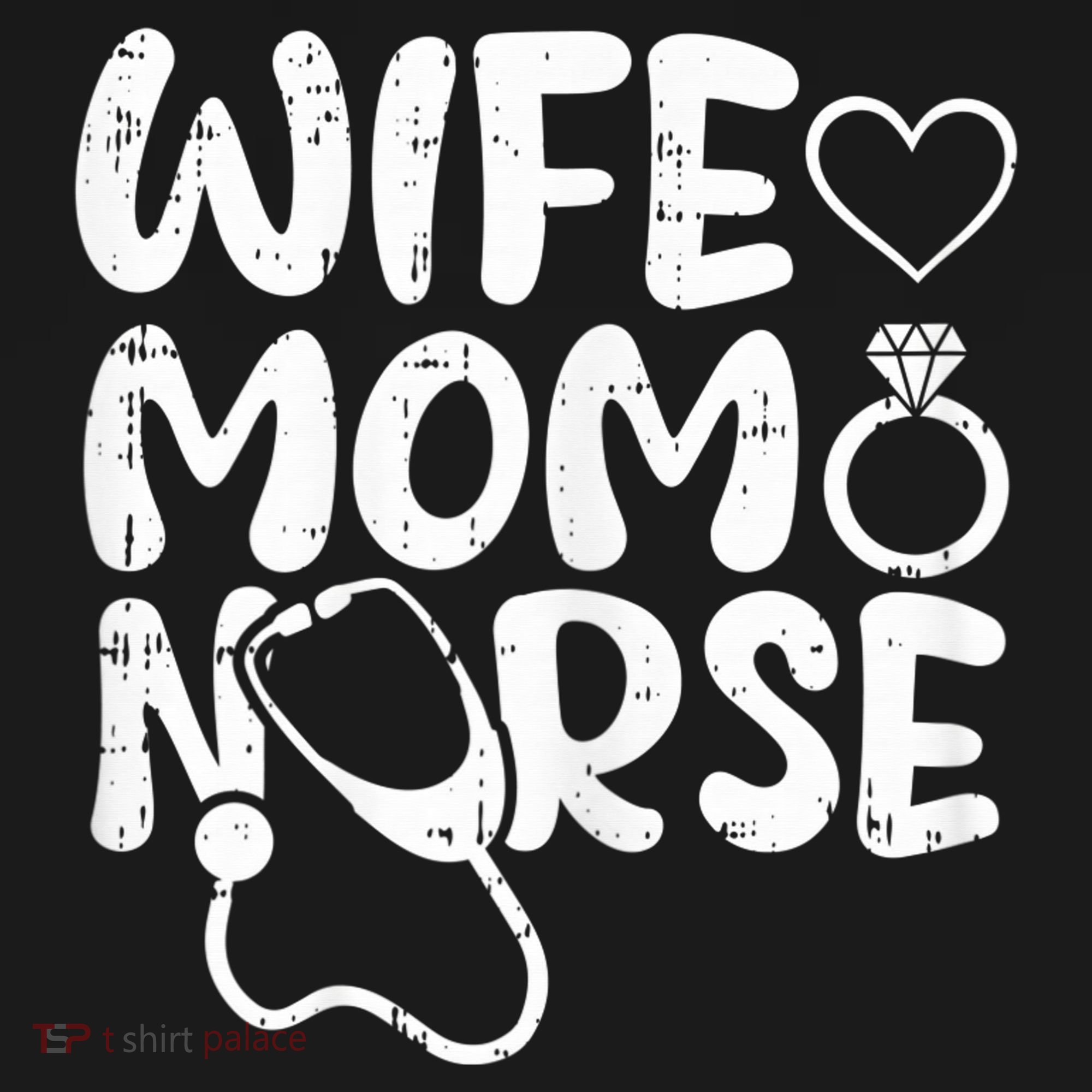 Wo Wife Mom Nurse Mothers Day Retro Stethoscope Heart Momma Long Sleeve Shirt
