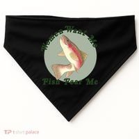 Women Want Me Fish Fear Me Active USA-Made Doggie Bandana thumb 0