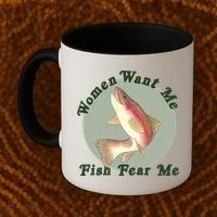 Women Want Me Fish Fear Me Active Coffee Mug thumb 2