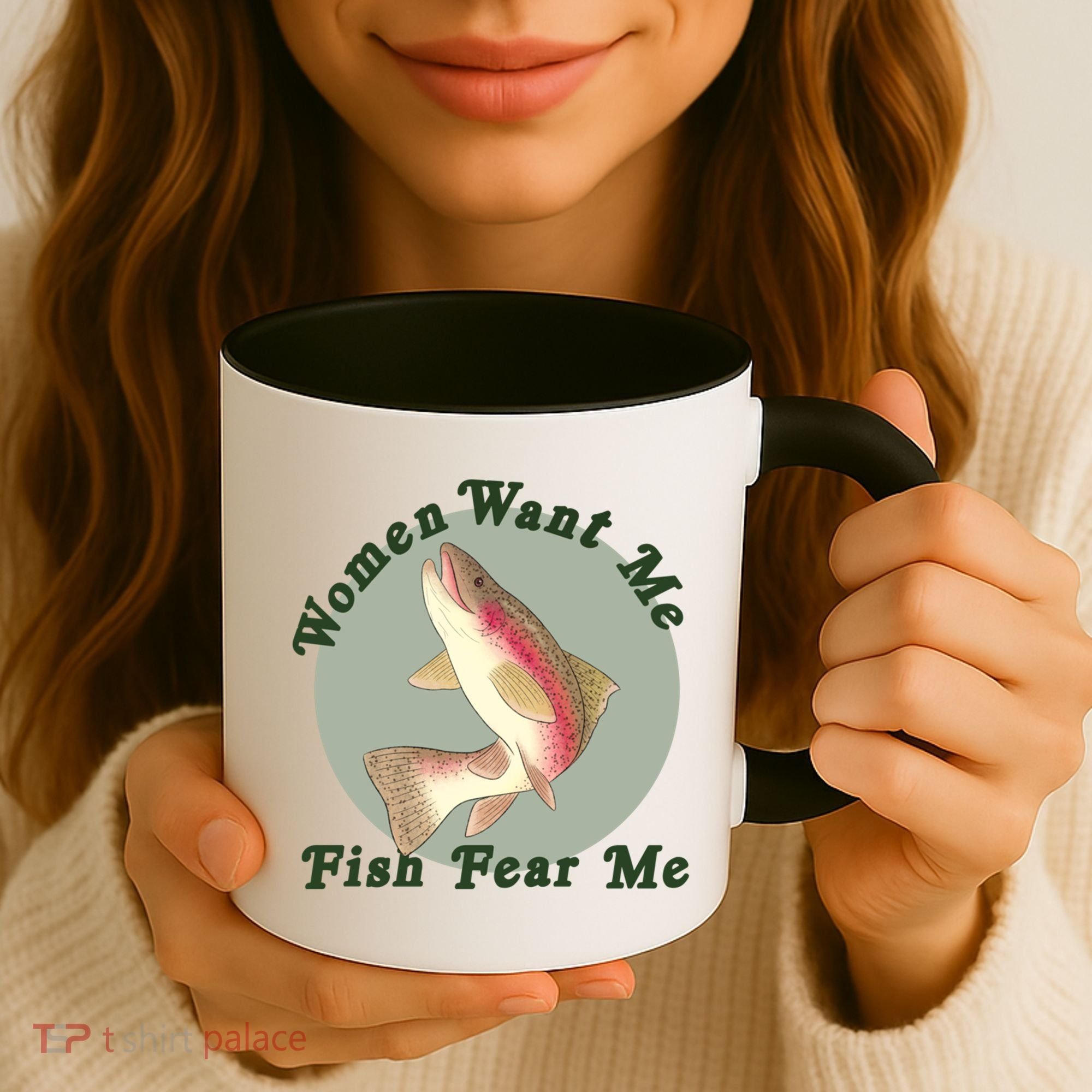 Women Want Me Fish Fear Me Active Coffee Mug