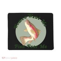 Women Want Me Fish Fear Me Active Mousepad thumb 0