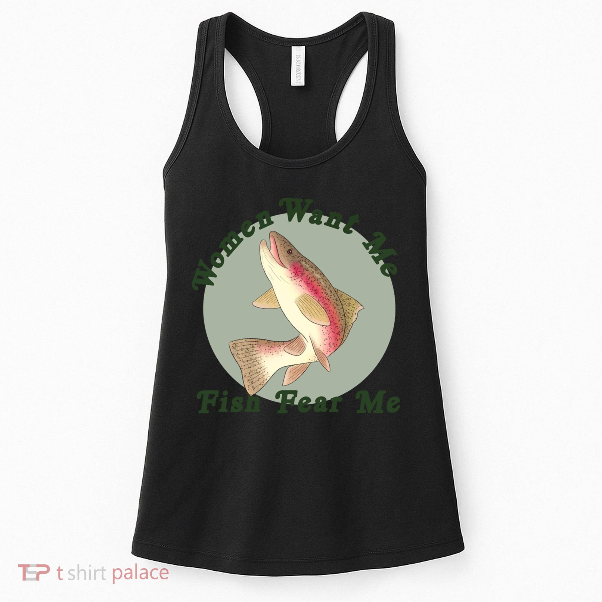 Women Want Me Fish Fear Me Active Women's Tank Top