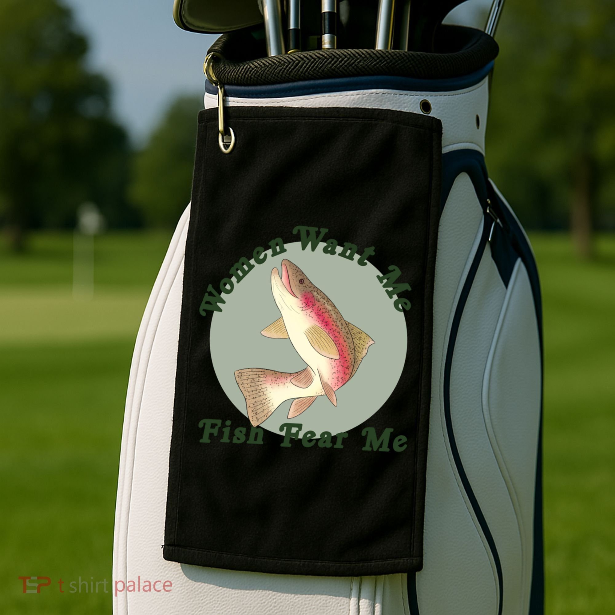Women Want Me Fish Fear Me Active Golf Towel