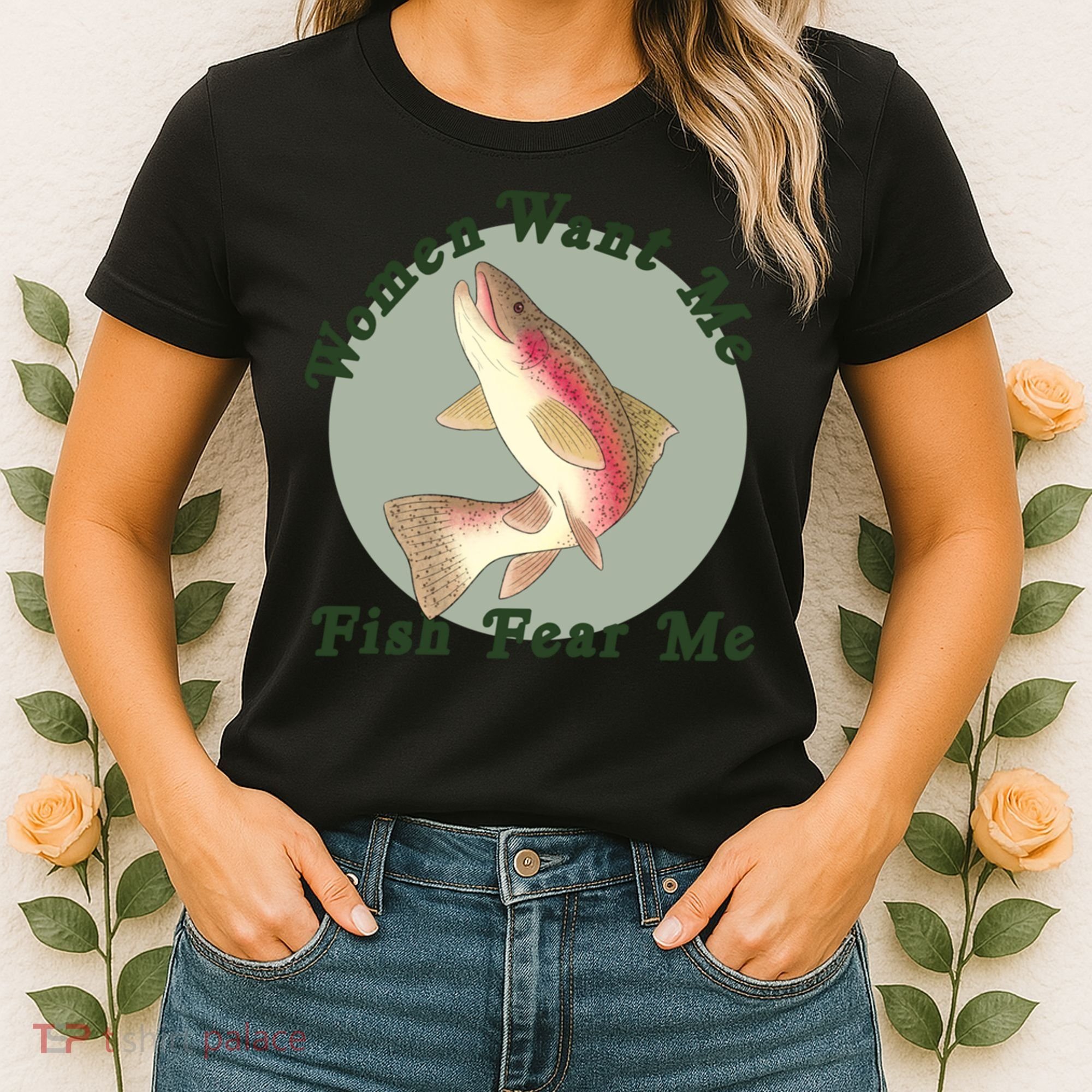 Women Want Me Fish Fear Me Active Women's T-Shirt