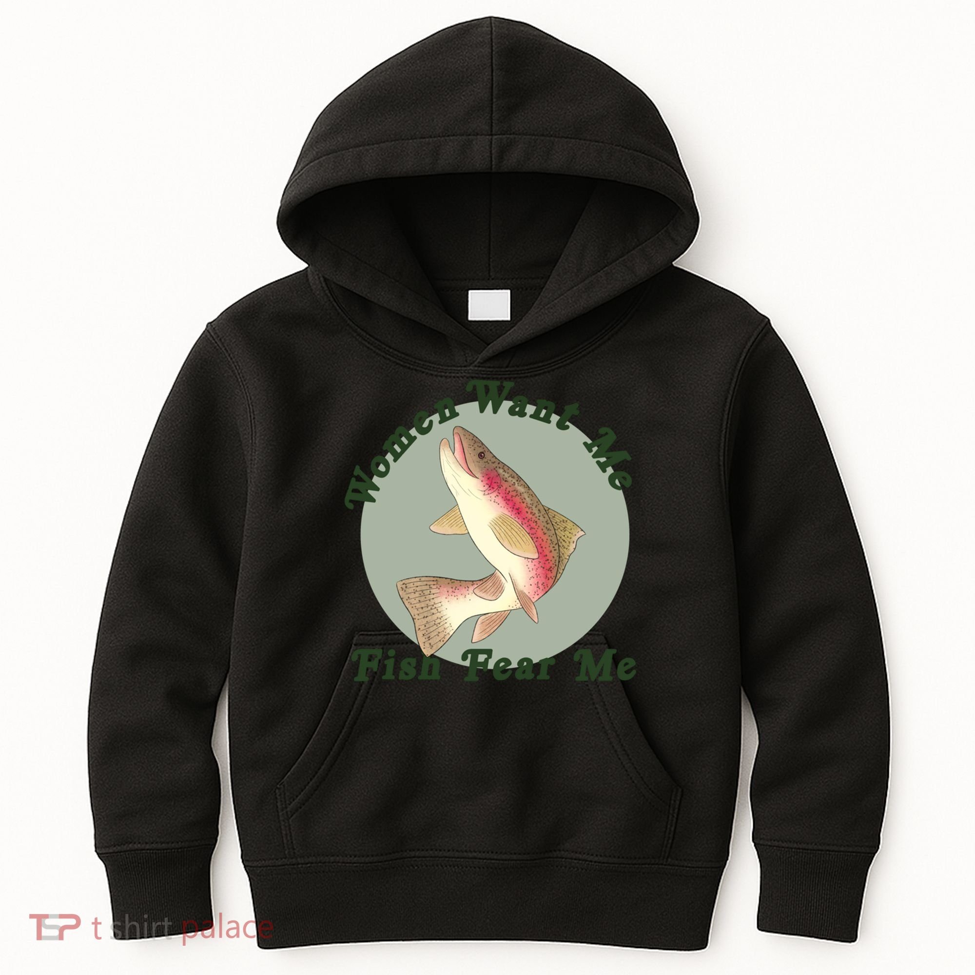 Women Want Me Fish Fear Me Active Kids Hoodie