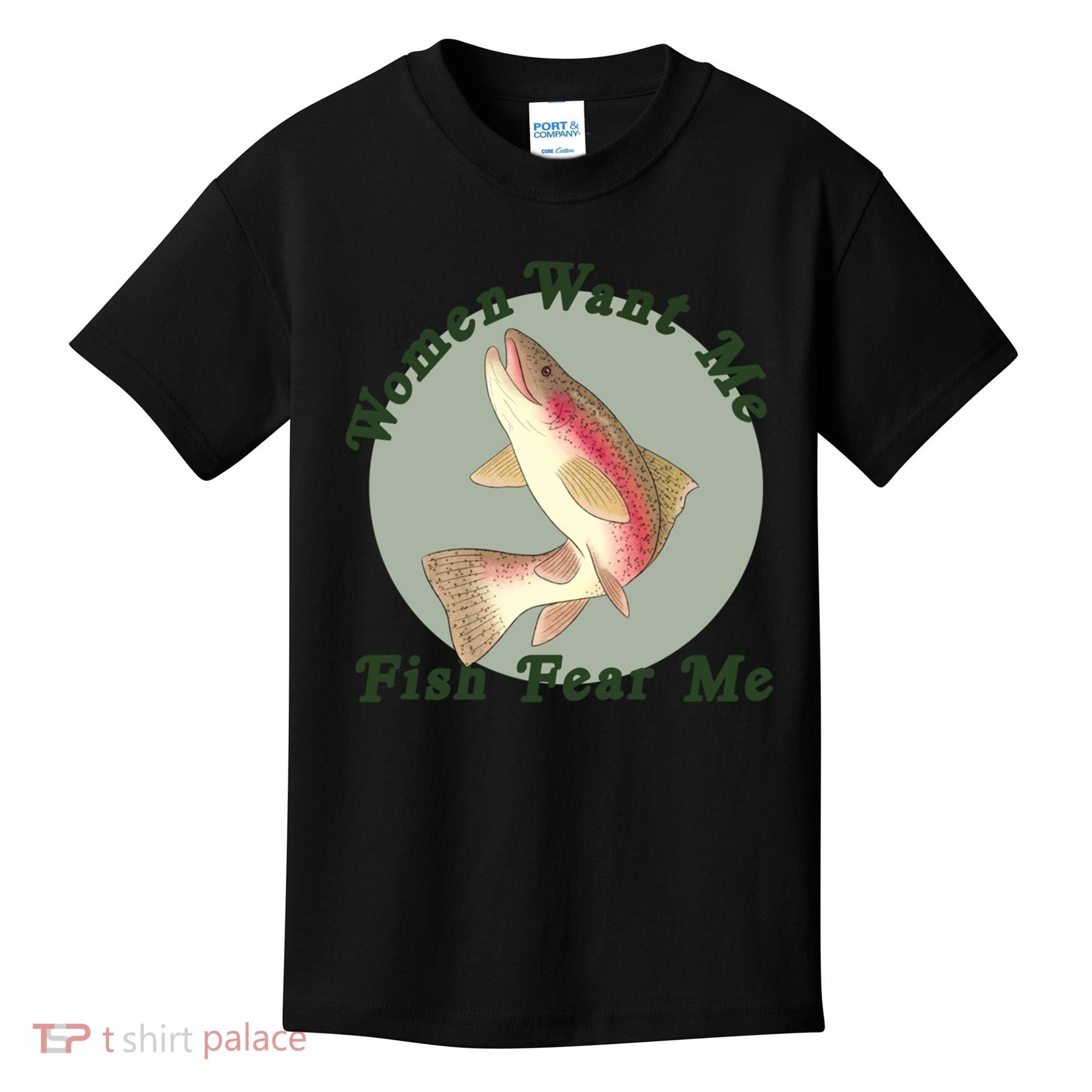 Women Want Me Fish Fear Me Active Kids T-Shirt