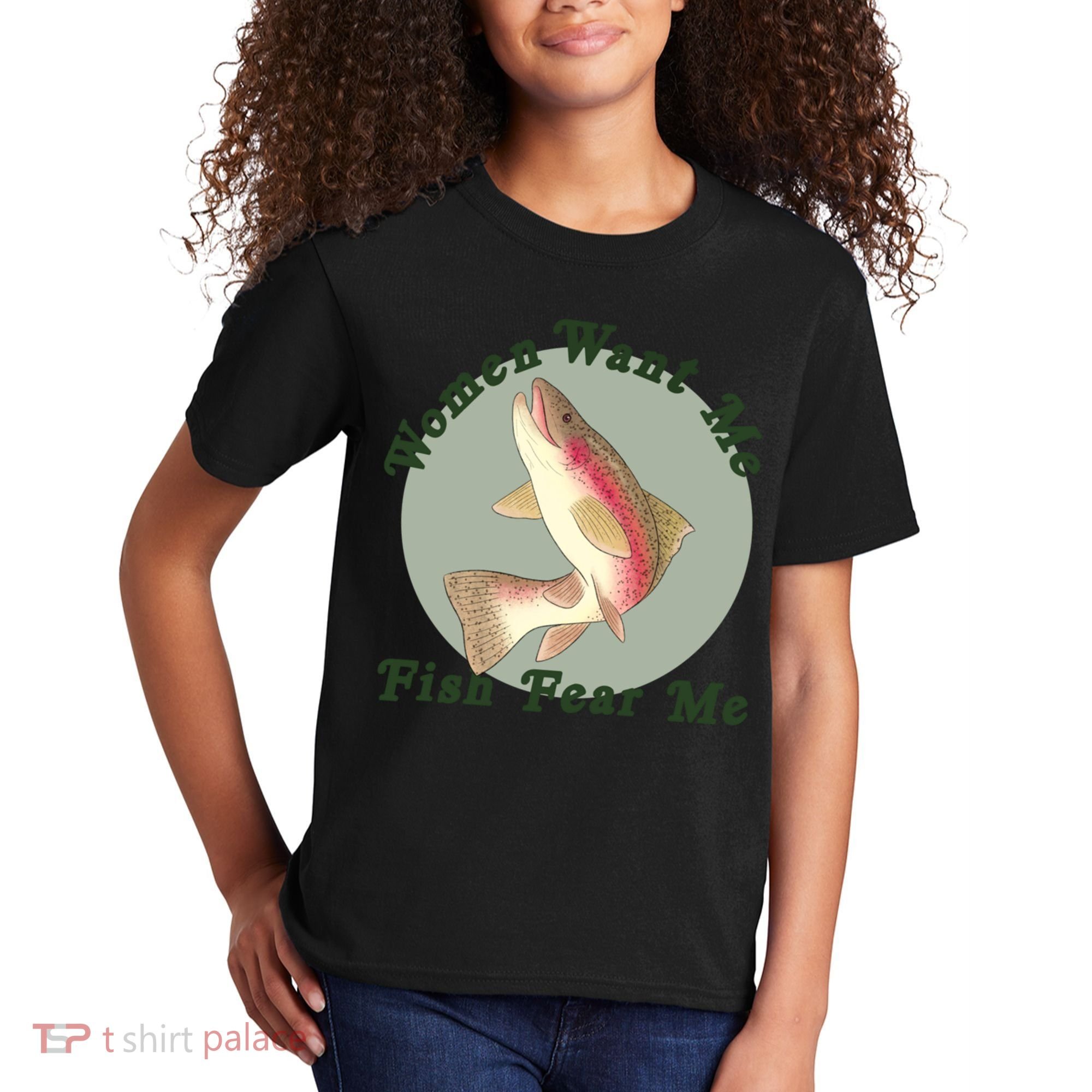Women Want Me Fish Fear Me Active Kids T-Shirt