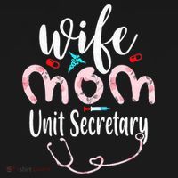 Womens Wife Mom Unit Secretary Mom Mothers Day Nurses Women's Hoodie thumb 2
