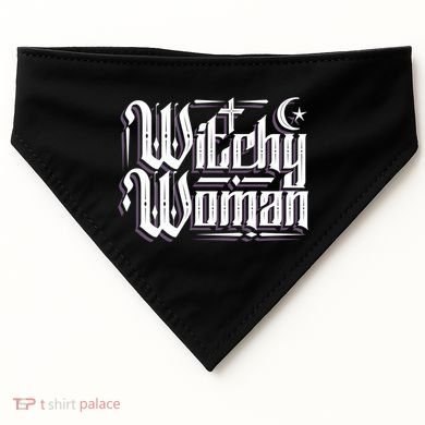 Witchy Wicca Moon Cute Gift USA-Made Doggie Bandana