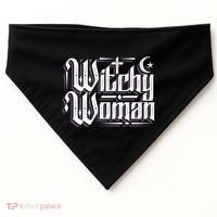 Witchy Wicca Moon Cute Gift USA-Made Doggie Bandana thumb 0