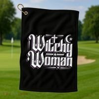Witchy Wicca Moon Cute Gift Golf Towel thumb 1