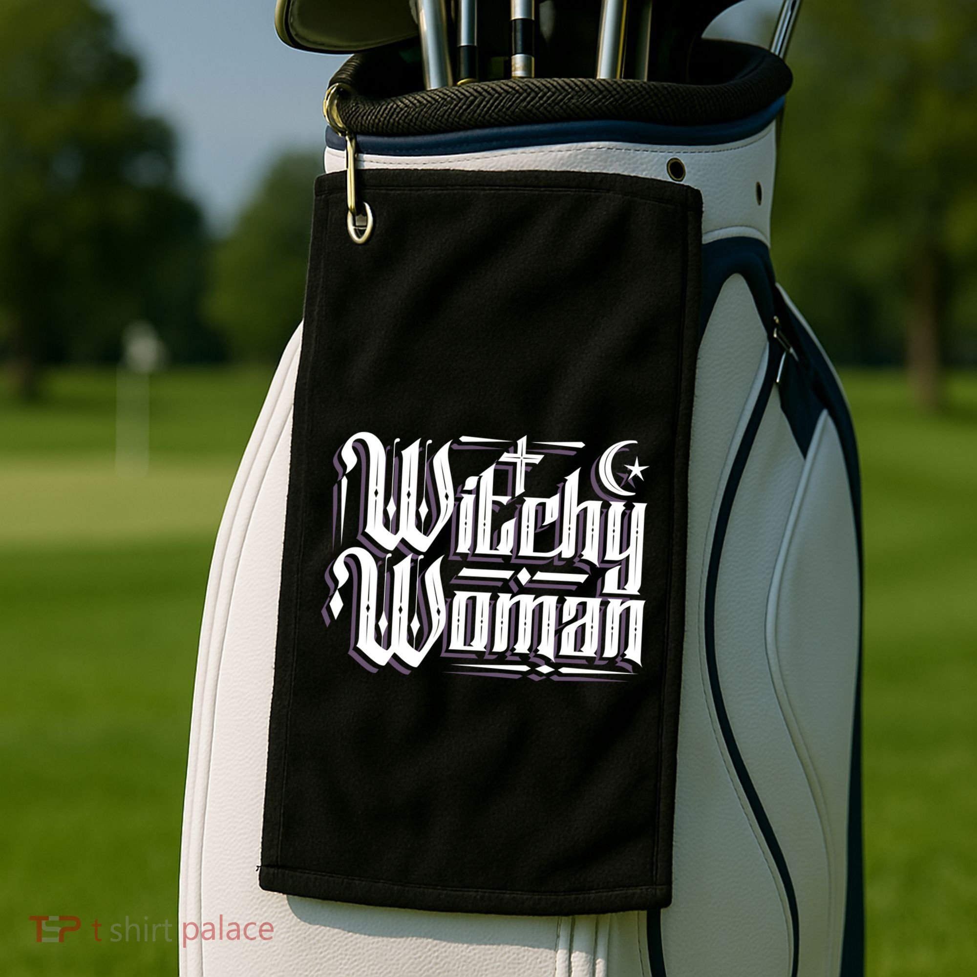 Witchy Wicca Moon Cute Gift Golf Towel