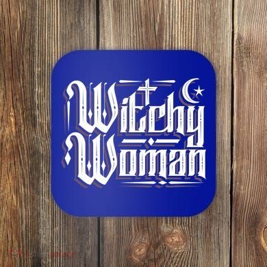 Witchy Wicca Moon Cute Gift Coaster