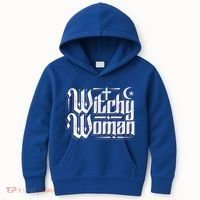 Witchy Wicca Moon Cute Gift Kids Hoodie thumb 0