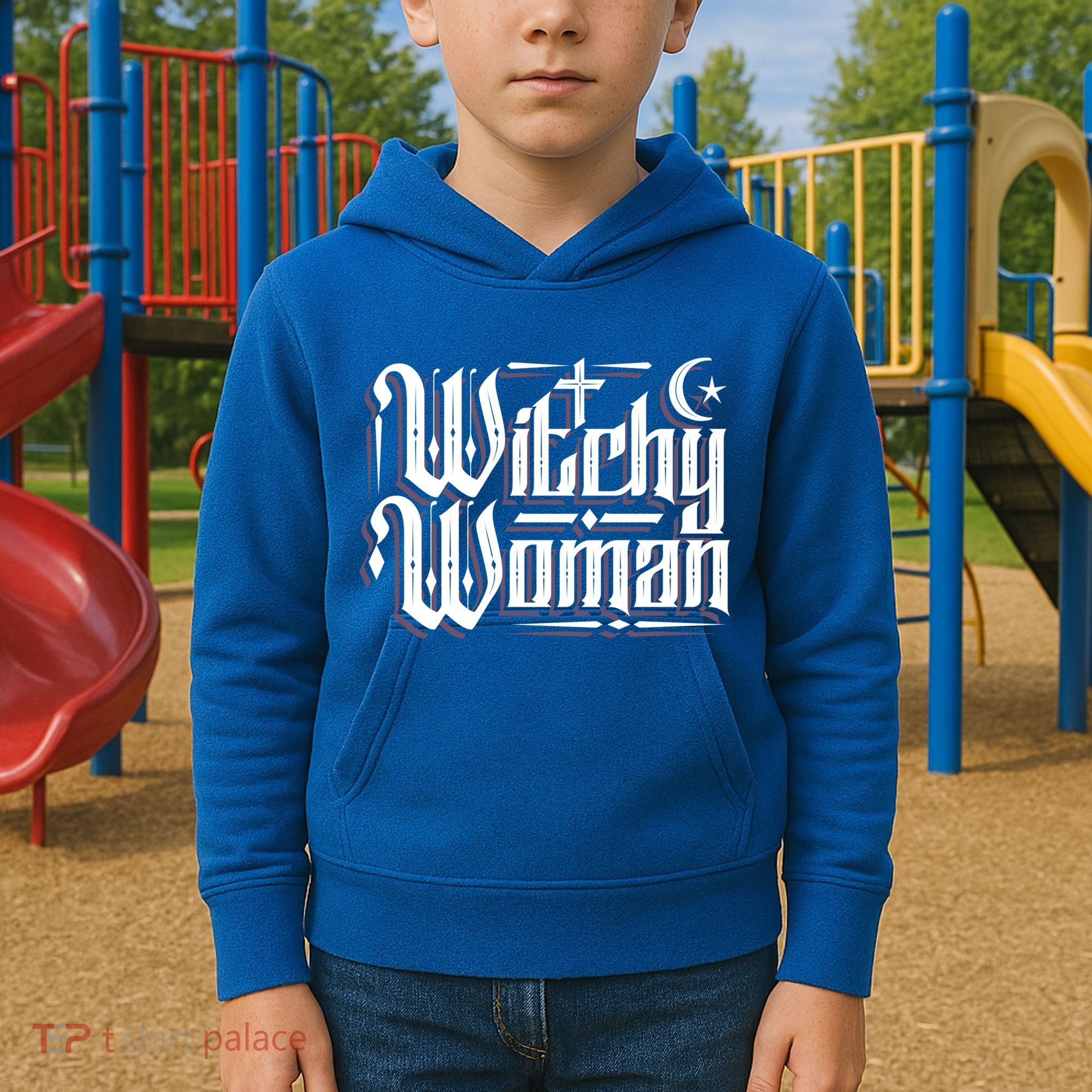 Witchy Wicca Moon Cute Gift Kids Hoodie