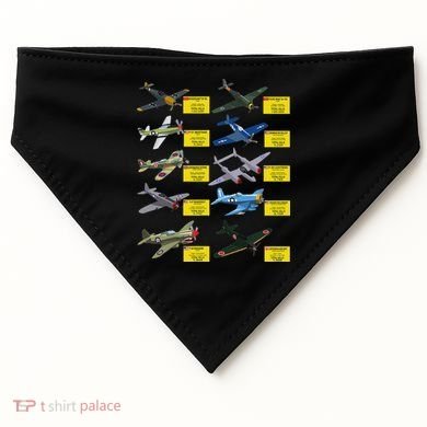 Ww2 Warplanes Most Lethal Airplanes P51 Mustang USA-Made Doggie Bandana