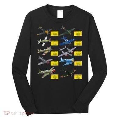 Ww2 Warplanes Most Lethal Airplanes P51 Mustang Long Sleeve Shirt