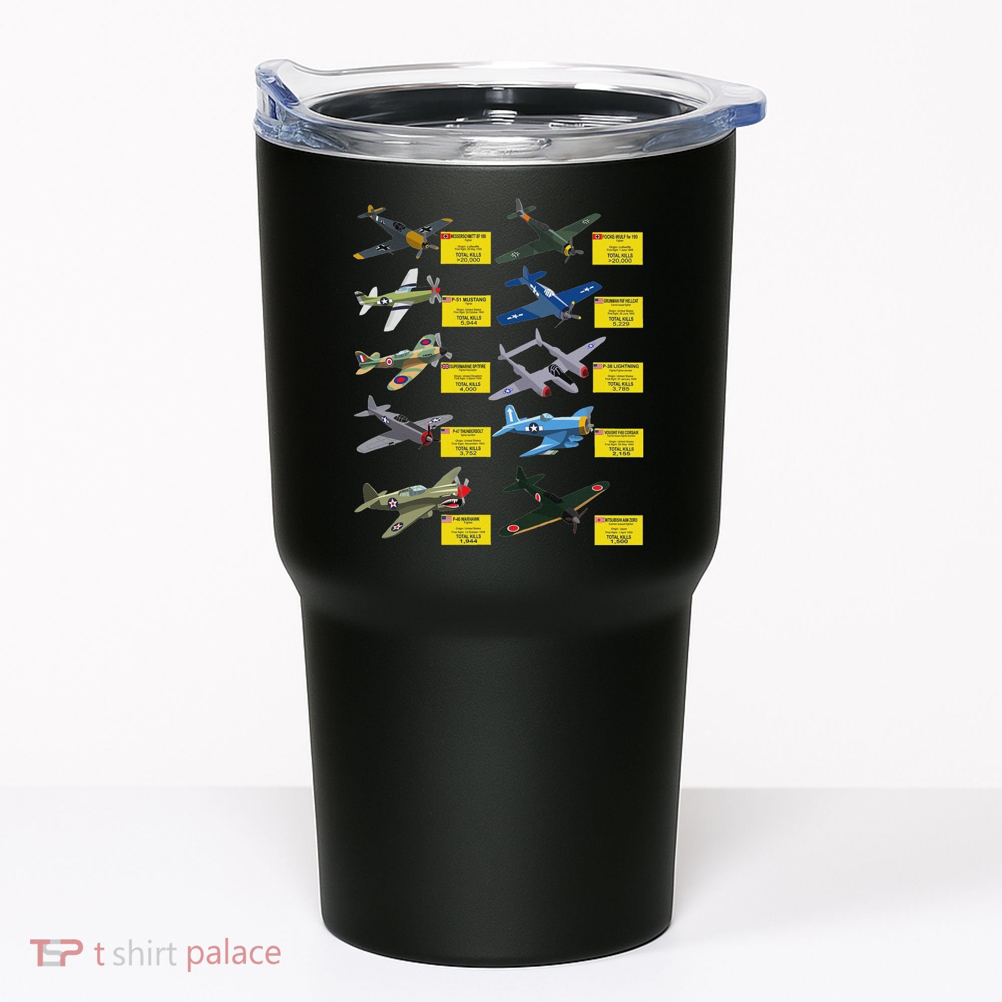 Ww2 Warplanes Most Lethal Airplanes P51 Mustang Tumbler