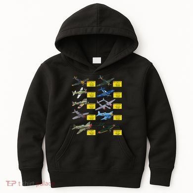 Ww2 Warplanes Most Lethal Airplanes P51 Mustang Kids Hoodie