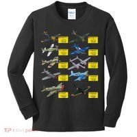 Ww2 Warplanes Most Lethal Airplanes P51 Mustang Kids Long Sleeve Shirt thumb 0