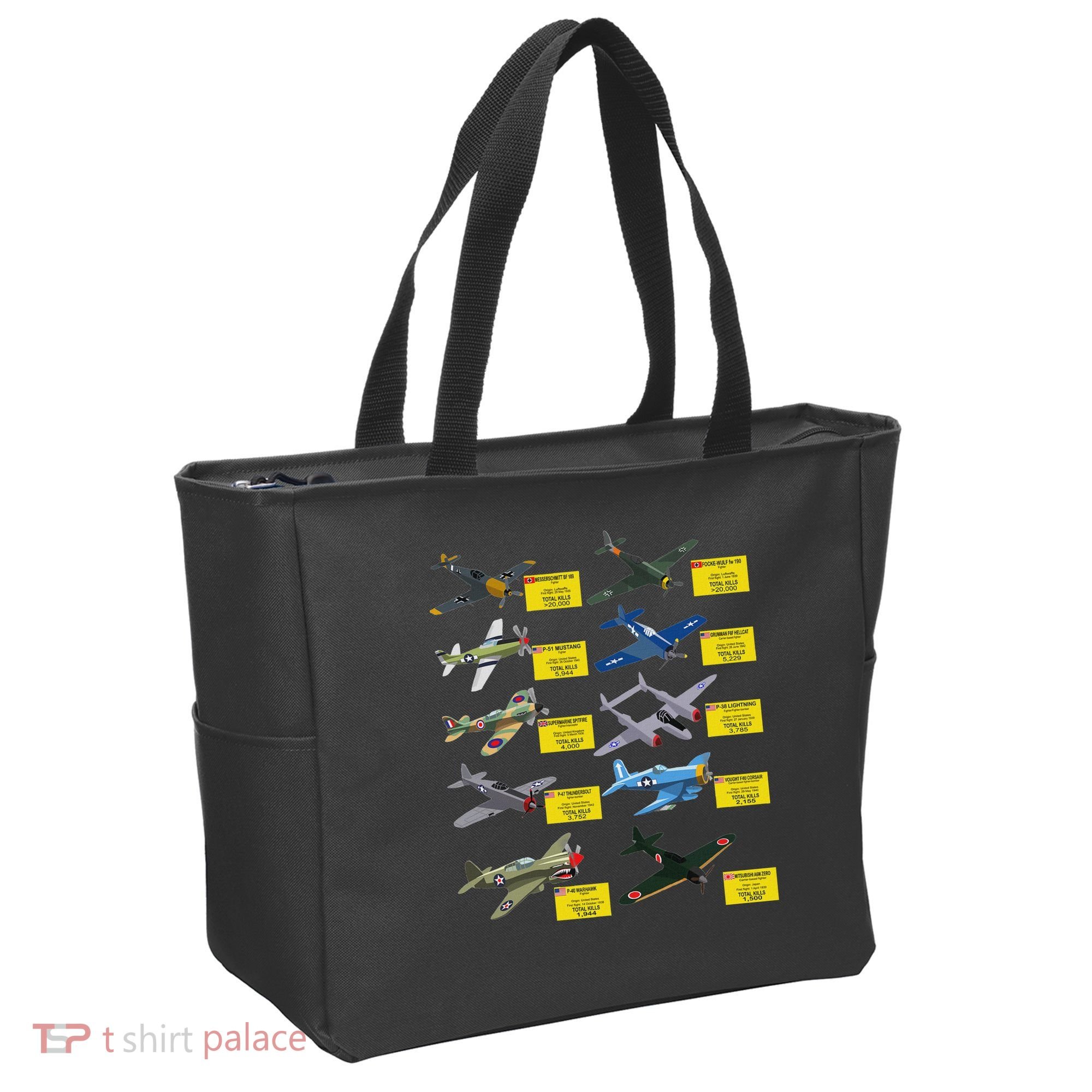 Ww2 Warplanes Most Lethal Airplanes P51 Mustang Tote Bag