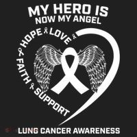 White Wings My Hero Is Now My Angel Lung Cancer Awareness Gift Hat thumb 2