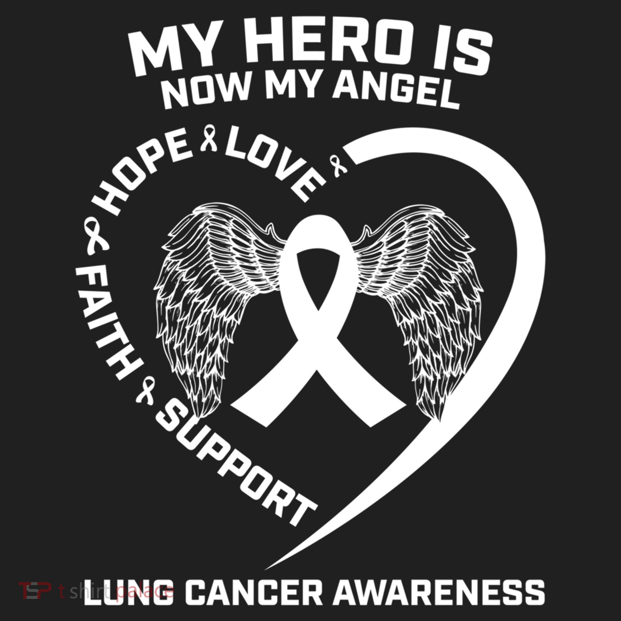White Wings My Hero Is Now My Angel Lung Cancer Awareness Gift Hat