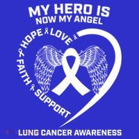 White Wings My Hero Is Now My Angel Lung Cancer Awareness Gift Women's Tank Top thumb 5