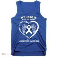 White Wings My Hero Is Now My Angel Lung Cancer Awareness Gift Tank Top thumb 0