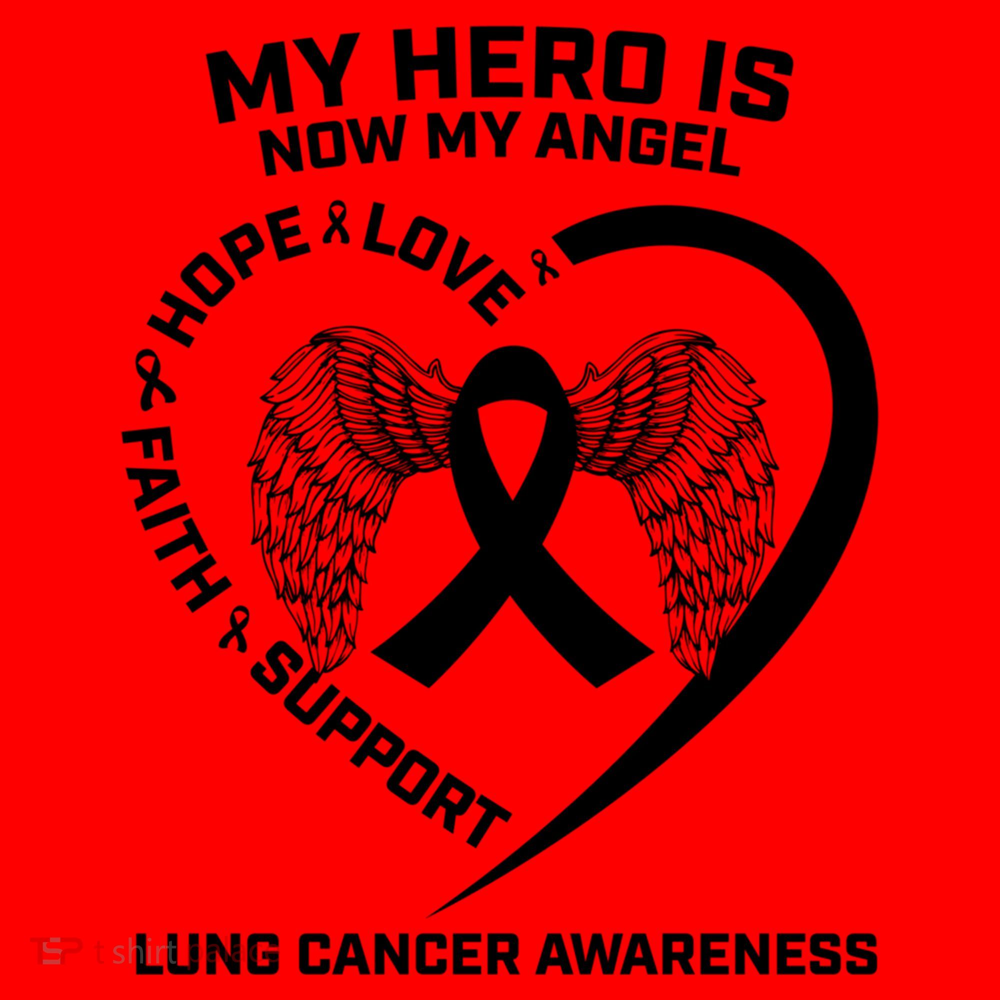 White Wings My Hero Is Now My Angel Lung Cancer Awareness Gift Santa Hat