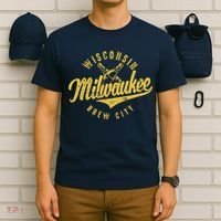 Wo Wisconsin Milwaukee Brew City T-Shirt thumb 6