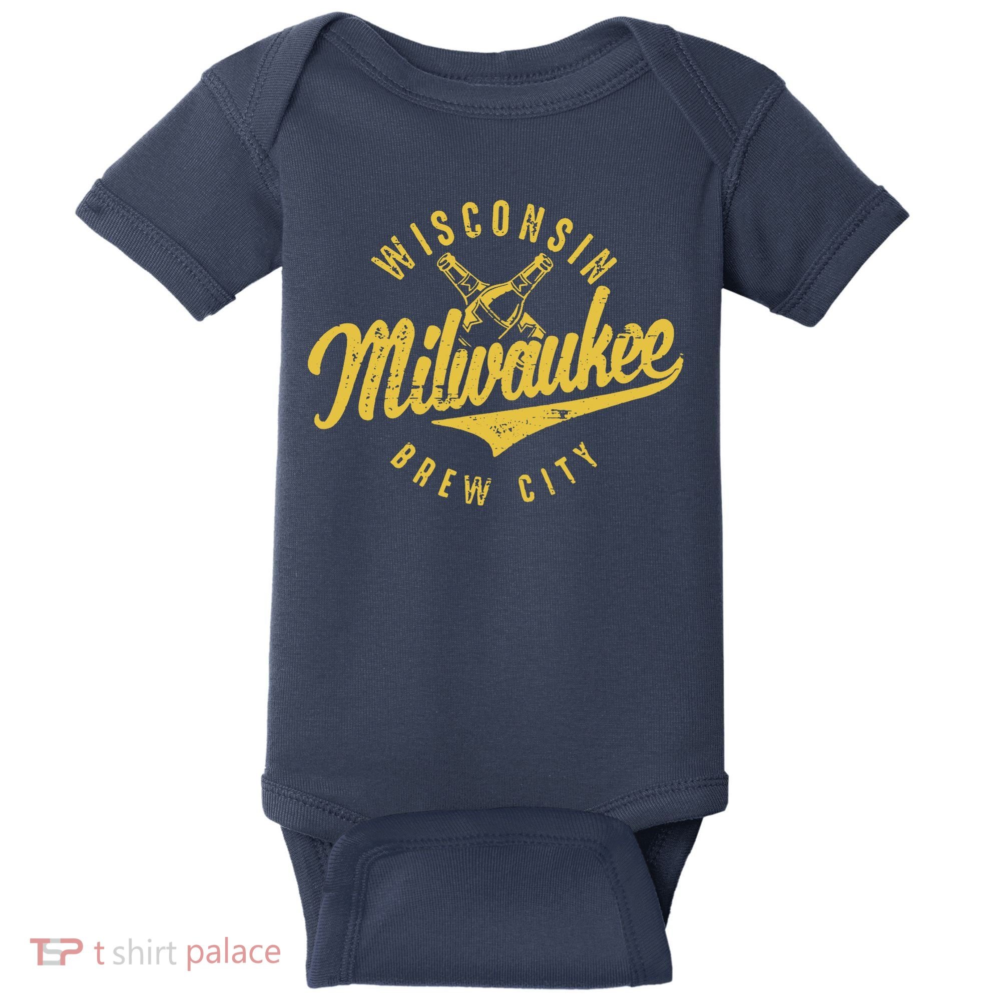 Wo Wisconsin Milwaukee Brew City Baby Bodysuit